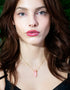 Love Bomb Pink Rose Quartz Pendant with Diamond Crown in Gold Vermeil